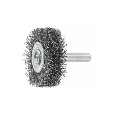Holex Wheel Brush with Shank, 0.30 mm Steel Wire, 30 mm 574050 30X6